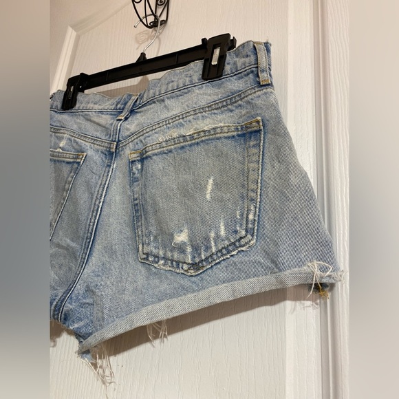 Aritzia Agolde Parker Vintage Cut-Off Distressed Rip Jean Denim Shorts Size 27 - Picture 13 of 16